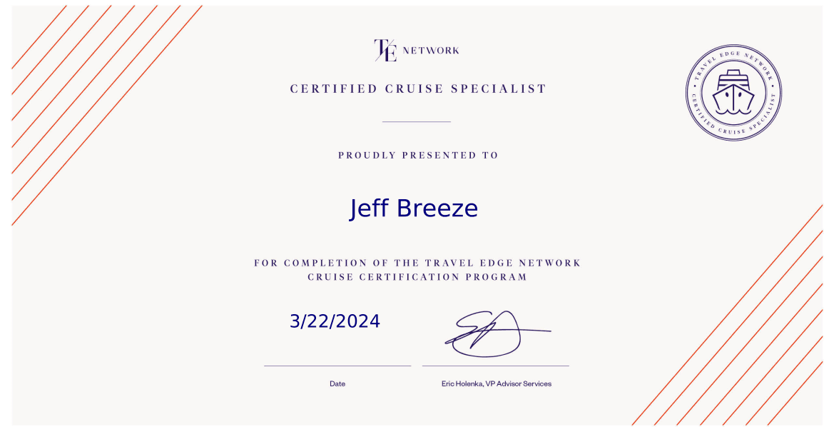Certified Cruise Specialist