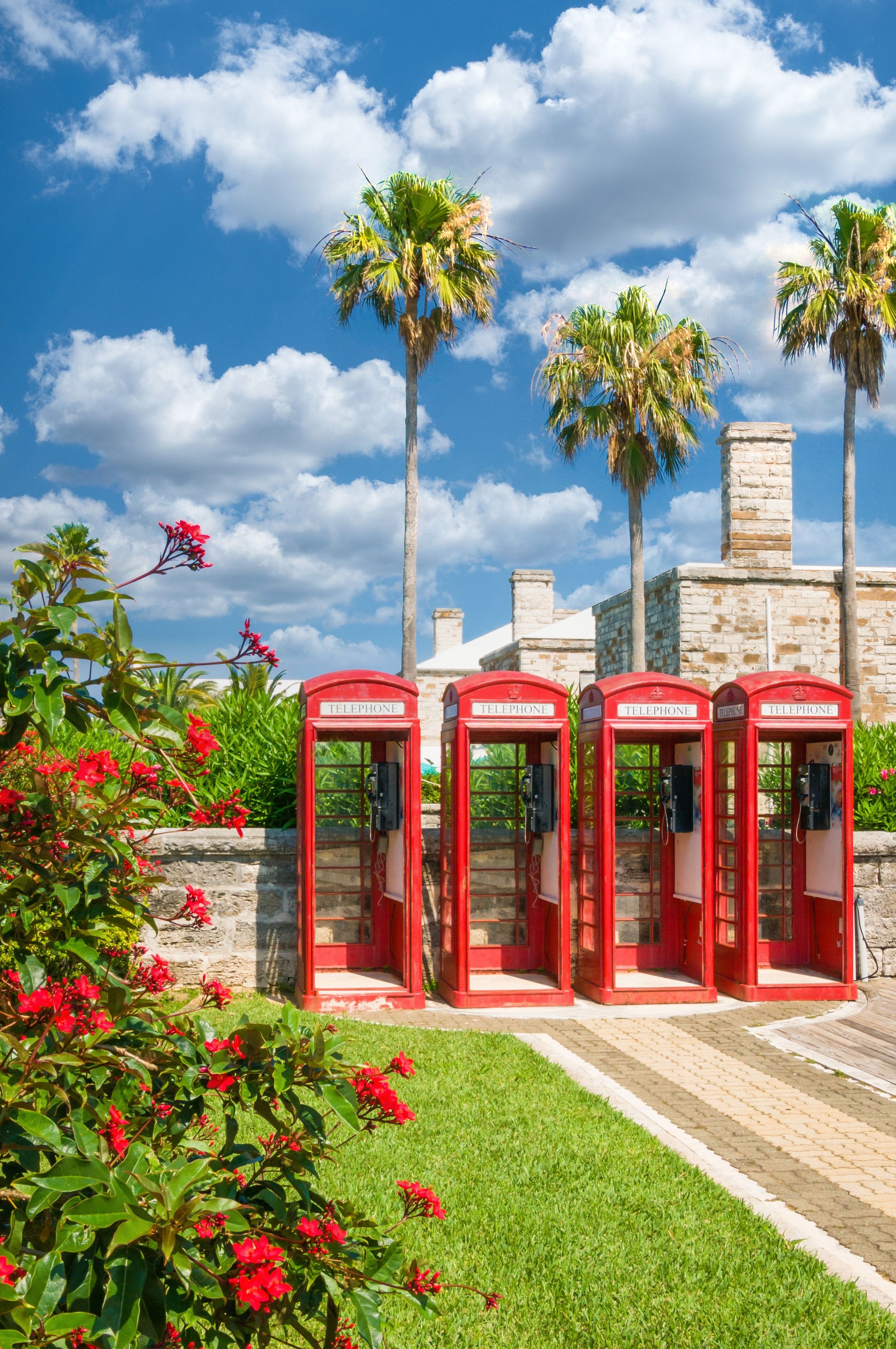 Phone Booths in a Row